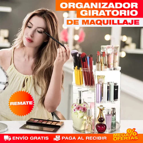 ORGANIZADOR GIRATORIO 360 DE MAQUILLAJE - ¡HOY! 43% DCTO!