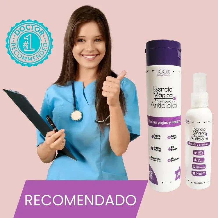 KIT TRATAMIENTO ANTI-PIOJOS (Shampoo y Repelente) + PEINE DE 🎁OBSEQUIO🎁