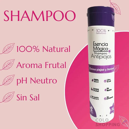 KIT TRATAMIENTO ANTI-PIOJOS (Shampoo y Repelente) + PEINE DE 🎁OBSEQUIO🎁