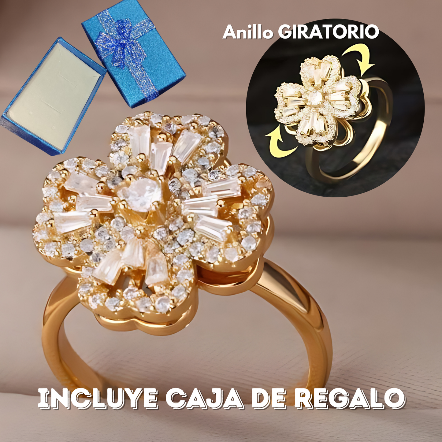 SUPER COMBO SAN VALENTIN 💘 COLLAR + ANILLO DE TREBOL ☘ + CAJA REGALO 🎁